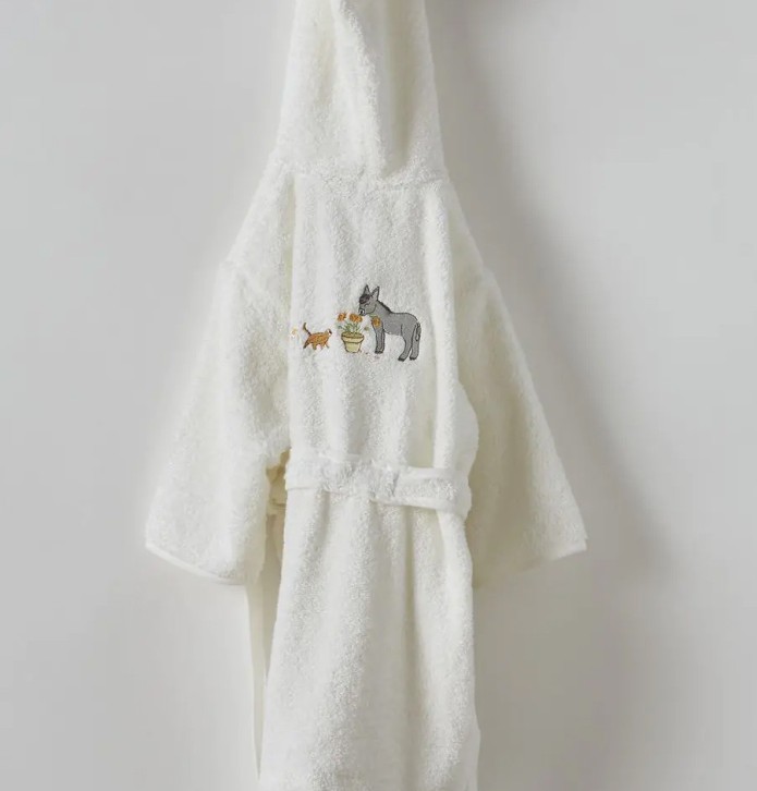 Peignoir enfant Eugène et Gribouille Sylvie Thiriez - Blancollection