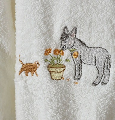 Drap de bain Eugène et Gribouille Sylvie Thiriez