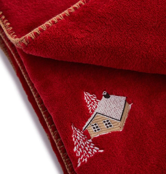 Plaid polaire Au Coeur de la Vallée Sylvie Thiriez - Blancollection