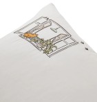 Taie d'oreiller percale Bonjour Sylvie Thiriez - Blancollection