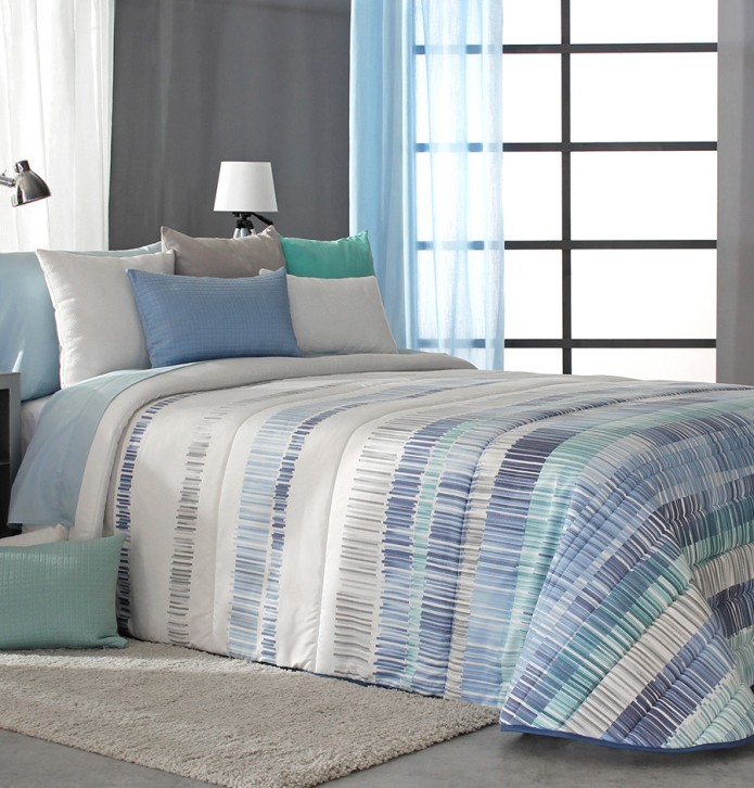 Couvre lit matelassé Mitchell bleu Reig Marti Couvre lit matelassé Mitchell bleu Reig Marti
