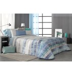 Couvre lit matelassé Mitchell bleu Reig Marti - Blancollection