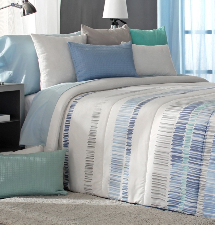 Couvre lit matelassé Mitchell bleu Reig Marti - Blancollection