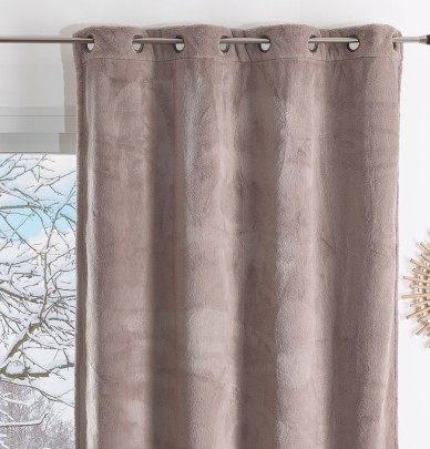 Rideau polaire Bunny taupe Qabane