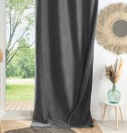 Rideau isolant phonique thermique Konfor anthracite Qabane - Blancollection