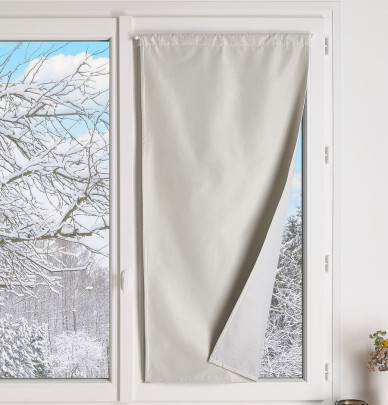 Vitrage occultant thermique Warmnight écru Qabane