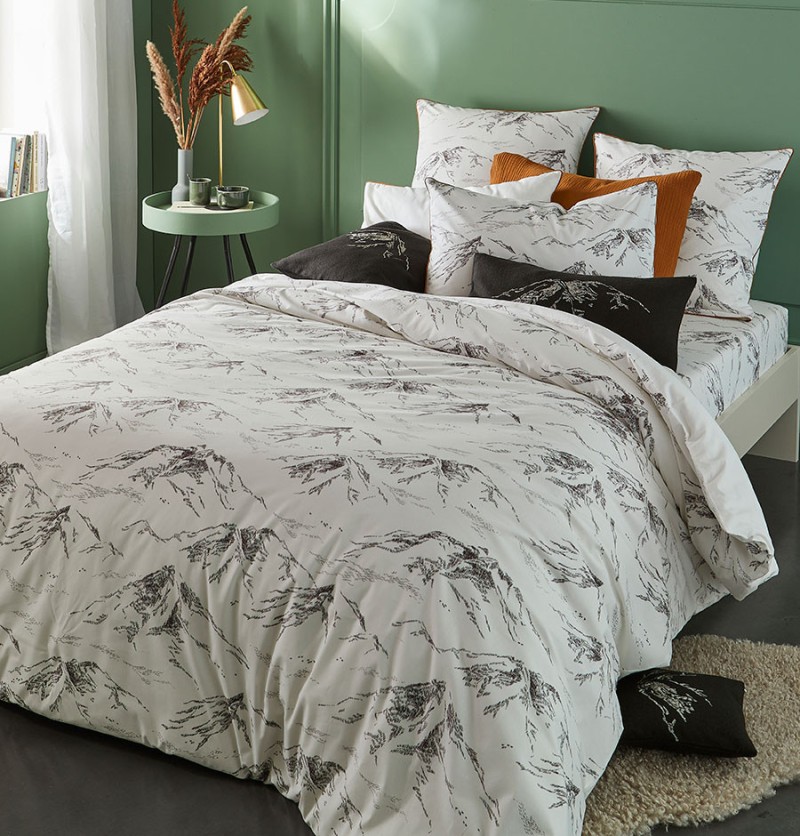 Housse de couette percale les rocheuses 240x220cm - sylvie thiriez