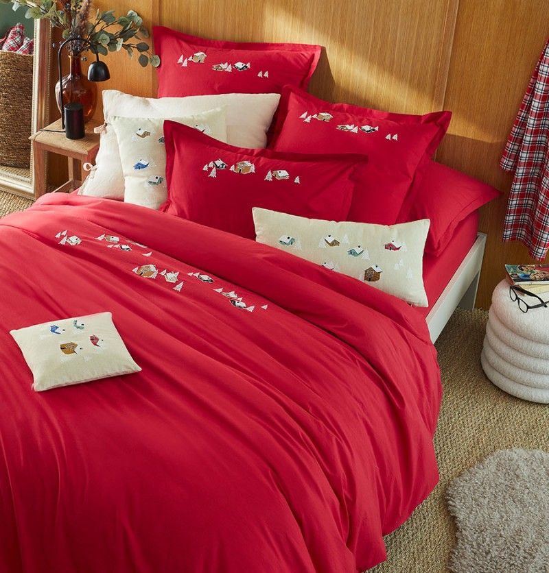 Housse de couette percale Au coeur de la vallée Sylvie Thiriez