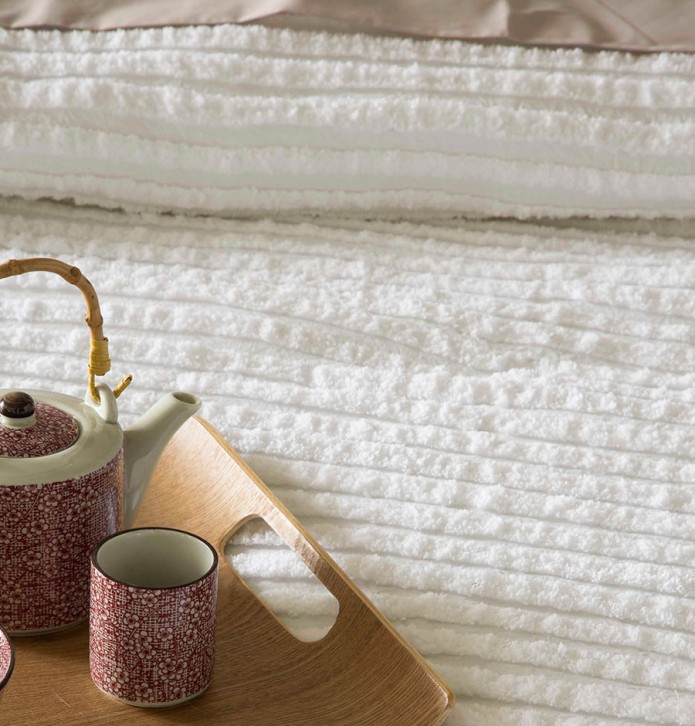 Couvre lit matelassé Mery blanc Antilo - Blancollection