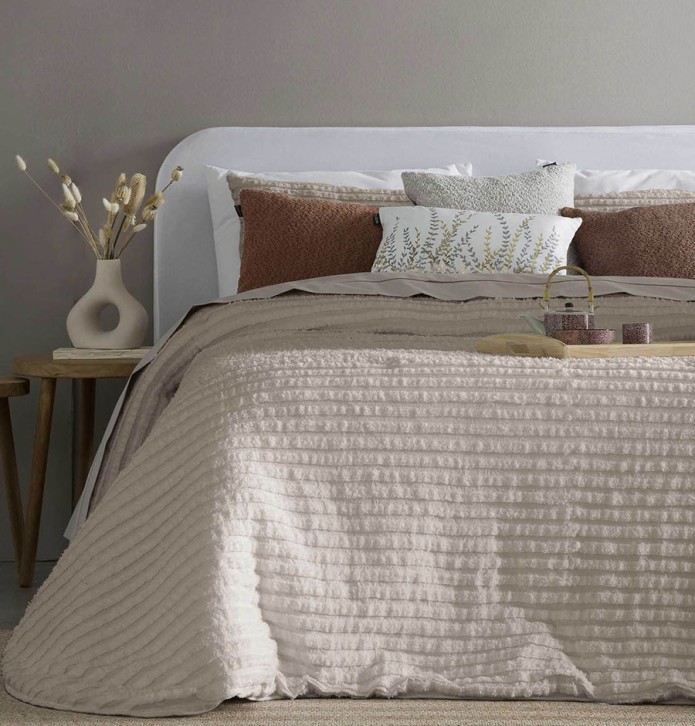 Couvre lit matelassé Mery beige Antilo