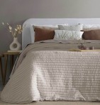 Couvre lit matelassé Mery beige Antilo