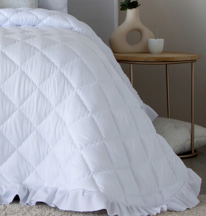 Couvre lit matelassé Venus blanc Antilo - Blancollection