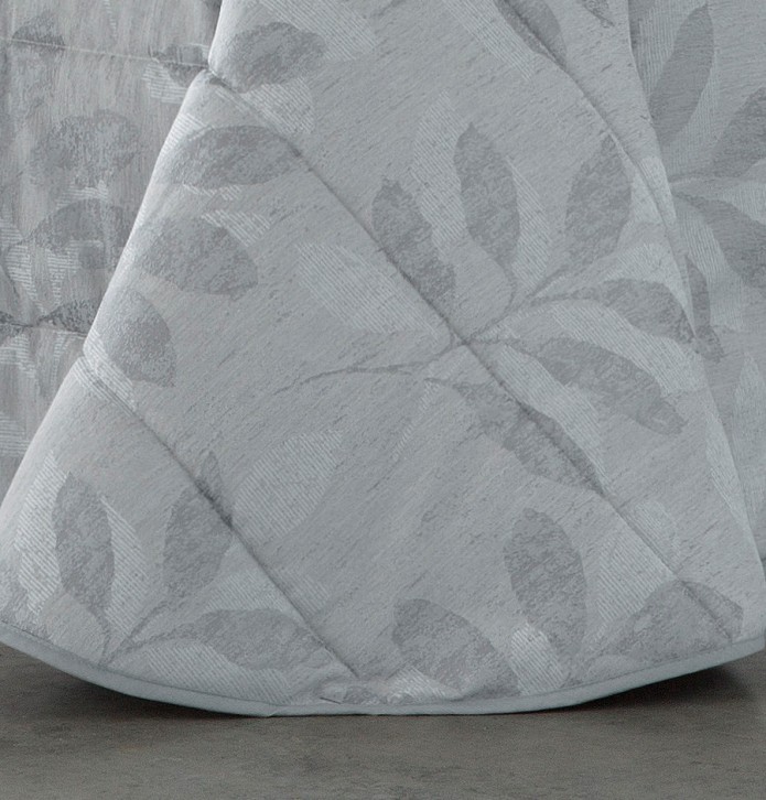 Couvre-lit matelassé et ses housses coussins Lerici gris Antilo - Blancollection