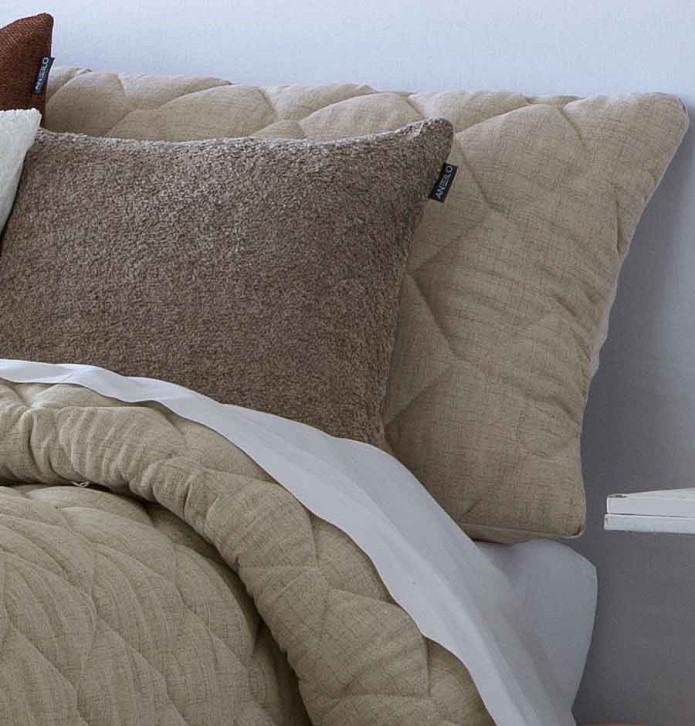 Housse coussin Rustik beige Antilo - Blancollection