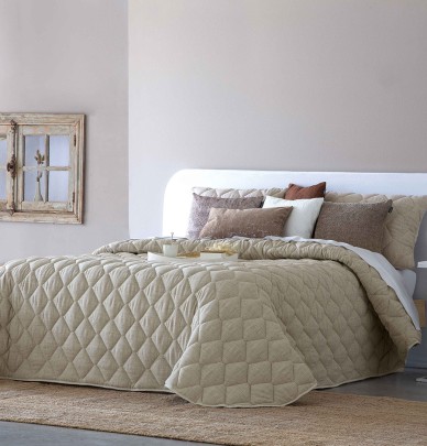 Housse coussin Rustik beige Antilo - Blancollection