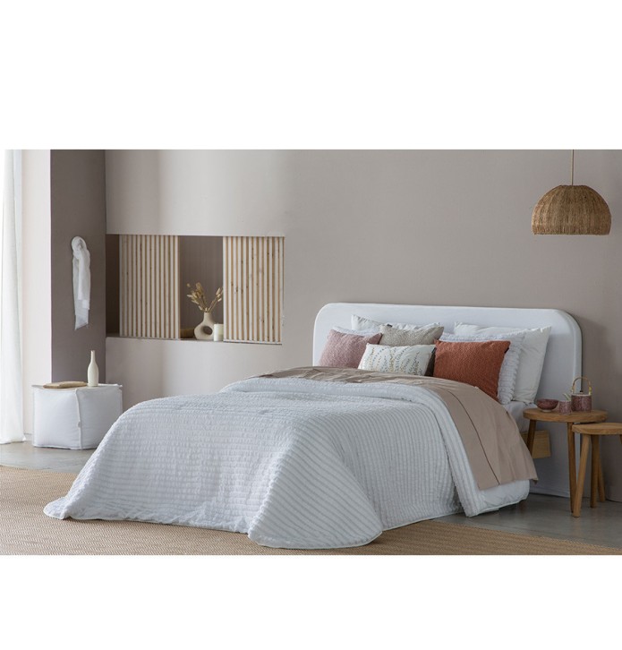 Couvre lit matelassé Mery blanc Antilo - Blancollection