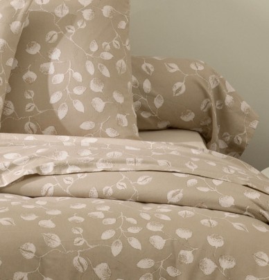 Drap housse flanelle nougat Tradilinge