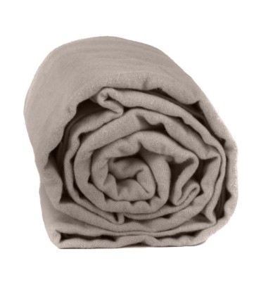 Drap housse flanelle gris souris Tradilinge