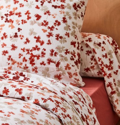 Parure flanelle housse de couette + taie Emilie Tradilinge