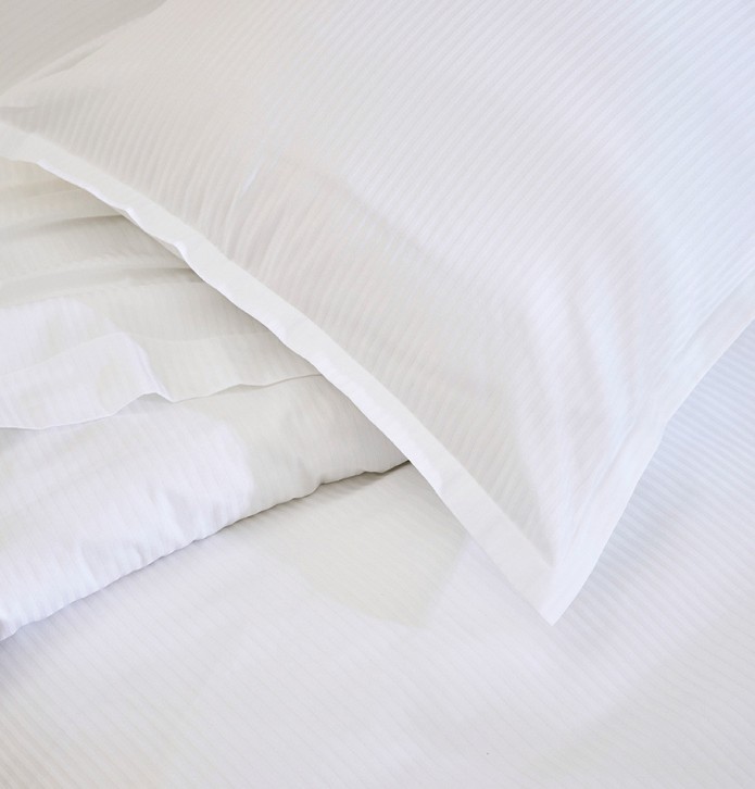 Housse de couette satin Grand Hotel blanc Tradilinge - Blancollection