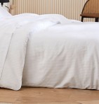 Housse de couette satin Grand Hotel blanc Tradilinge - Blancollection