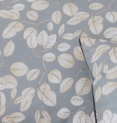 Taie d'oreiller percale Lison gris Tradilinge