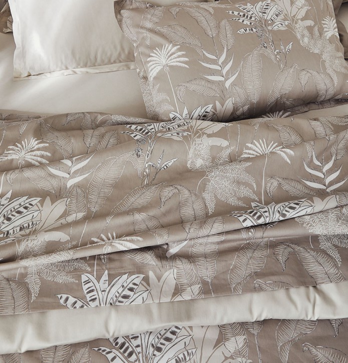 Drap satin Cayenne ficelle Tradilinge - Blancollection