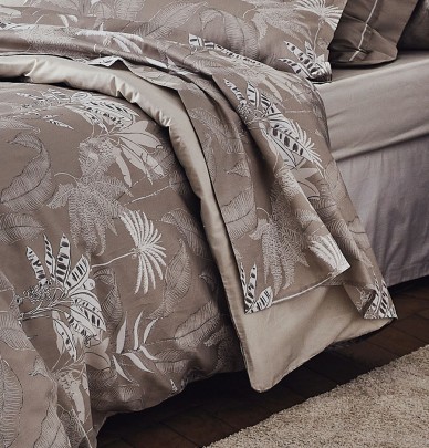 Housse de couette satin Cayenne ficelle Tradilinge