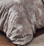 Housse de couette satin Cayenne ficelle Tradilinge - Blancollection