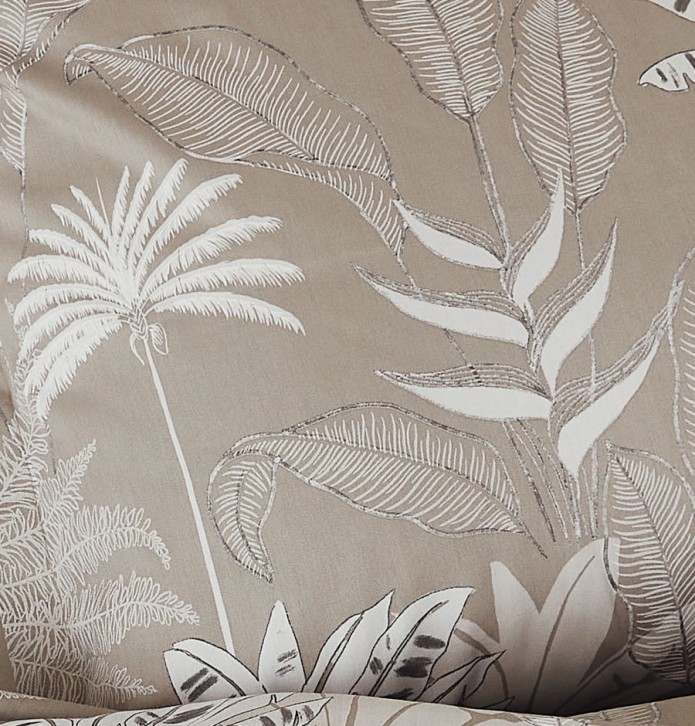 Housse de couette satin Cayenne ficelle Tradilinge - Blancollection