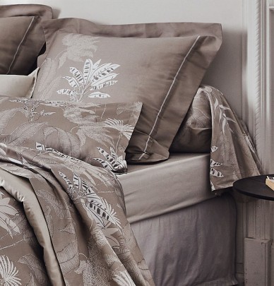 Taie d'oreiller satin Cayenne ficelle Tradilinge