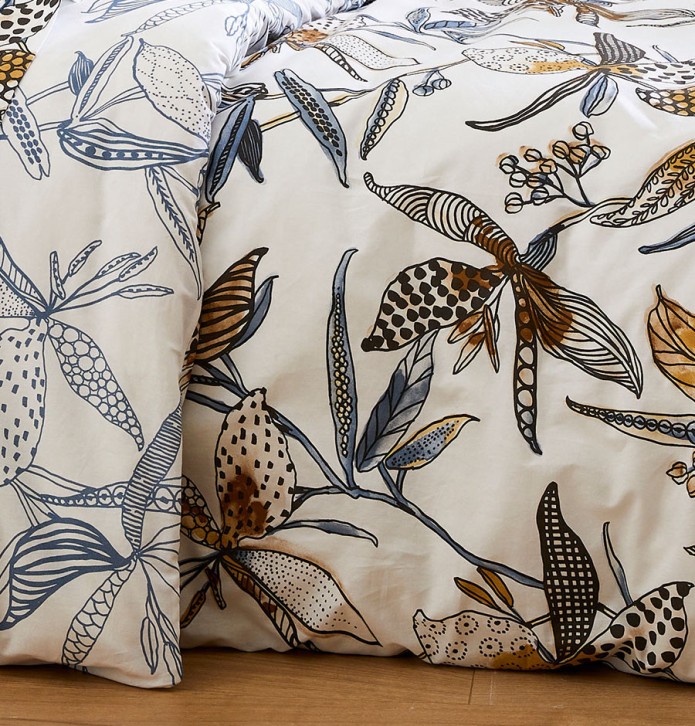 Housse de couette Pénélope silice Tradilinge - Blancollection