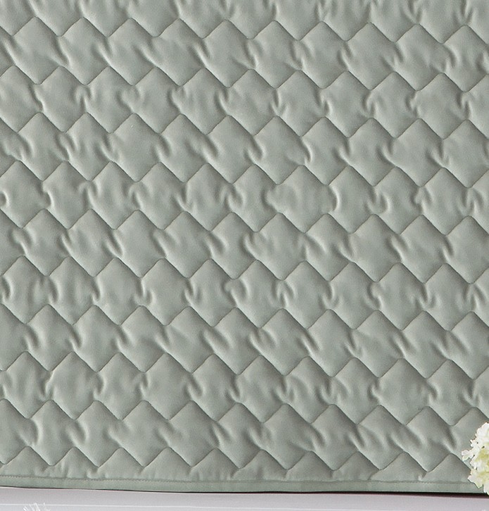 Boutis velours Naroa vert Antilo - Blancollection