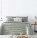 Housse coussin velours Naroa vert Antilo - Blancollection