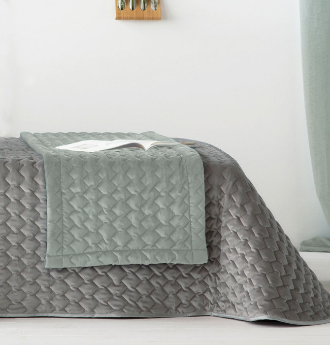 Chemin De Lit Moderne AMBERIS – Tissu Chenille Doux – Sans Décoloration – Protège La Literie – Taies D’Oreiller Séparées - 10