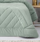 Boutis velours matelassé Dual vert Antilo - Blancollection