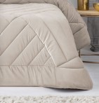 Boutis velours matelassé Dual beige Antilo - Blancollection