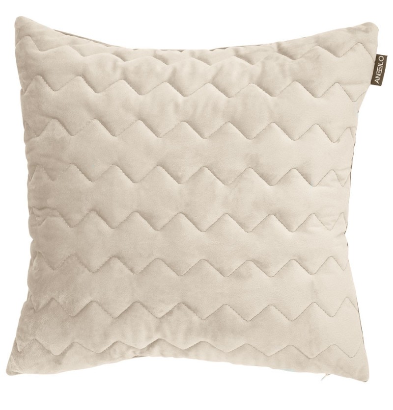 Housse coussin velours Naroa beige Antilo - Blancollection