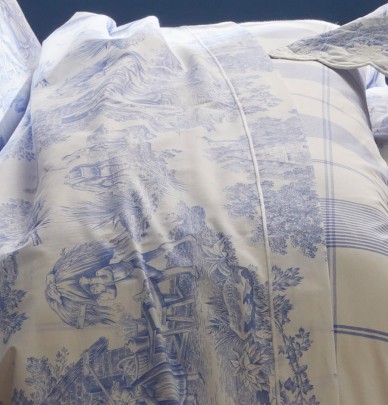 Drap percale Pastorale bleu La maison de Balmy