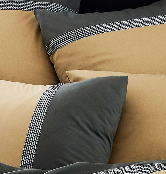 Parure de lit percale Macassar moka Tradilinge -30% - Blancollection