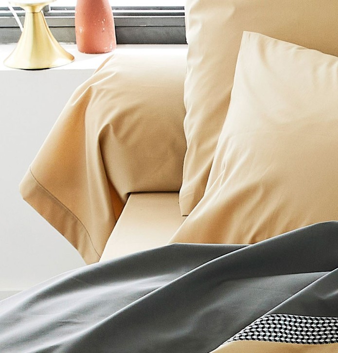Parure de lit percale Macassar moka Tradilinge -30% - Blancollection