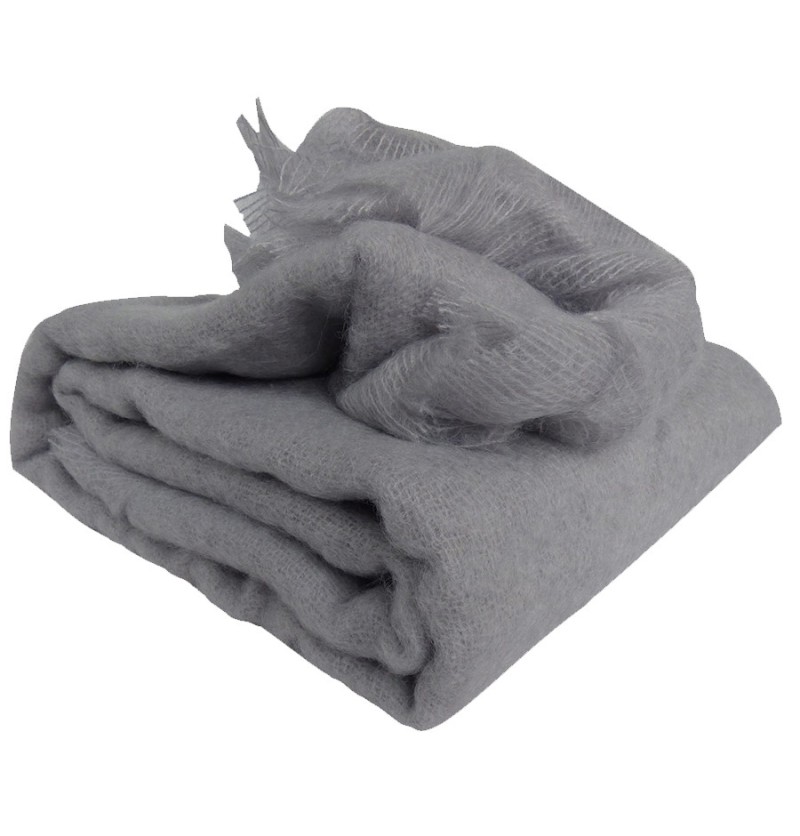 Couverture Mohair 320g/m² gris