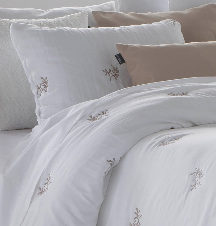 Couvre-lit matelassé Amalia blanc Antilo - Blancollection
