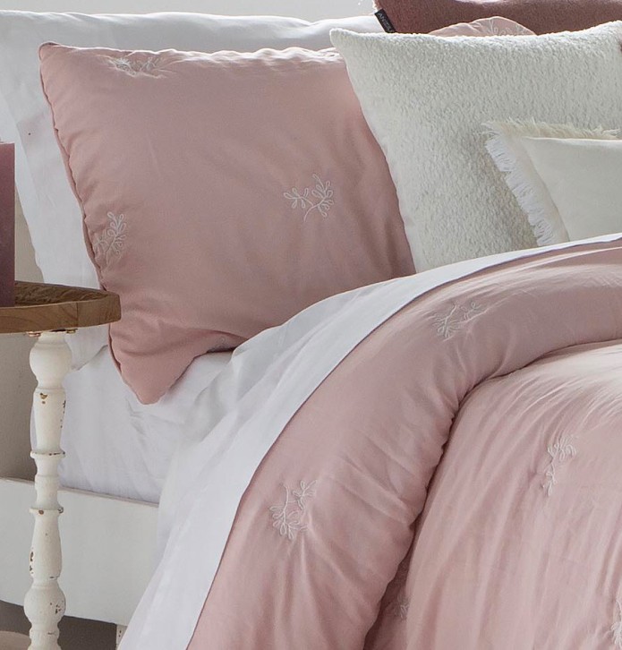 Couvre-lit matelassé Amalia rose Antilo - Blancollection