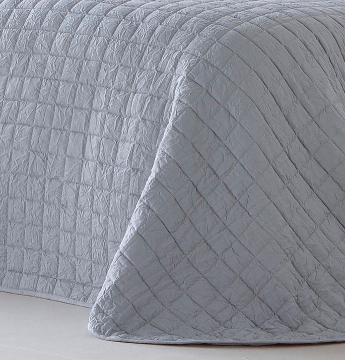 Couvre-lit matelassé Lares gris Antilo - Blancollection
