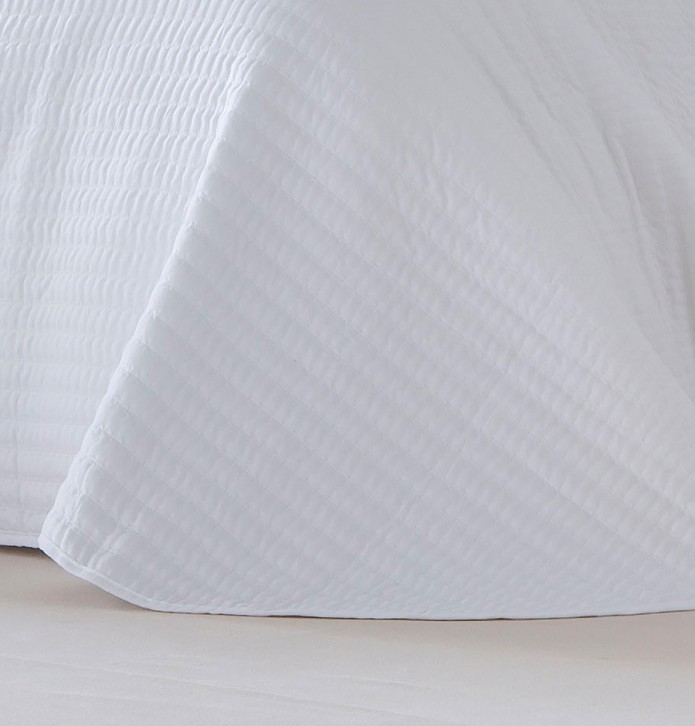 Couvre-lit matelassé Linette blanc Antilo - Blancollection