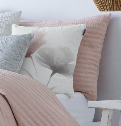 Couvre lit matelassé Linette rose Antilo
