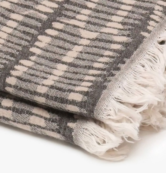 Lot de 2 foutas Santorin chanvre Vent du Sud - Blancollection