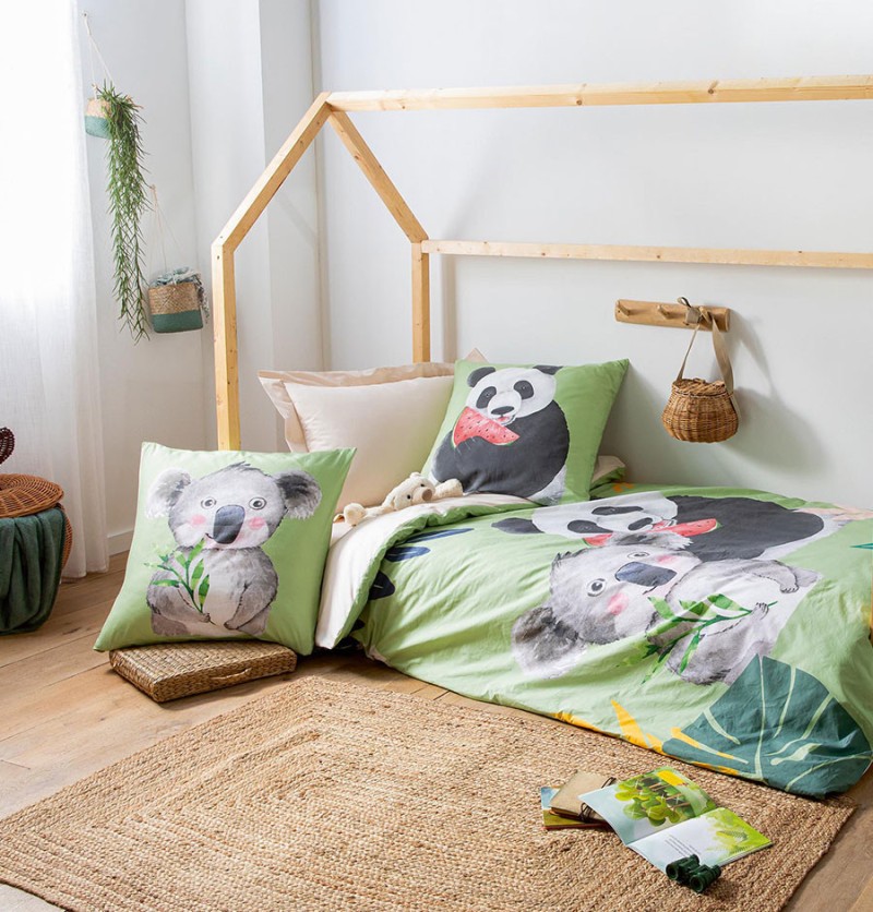 Housse de couette enfant Panda Tradilinge