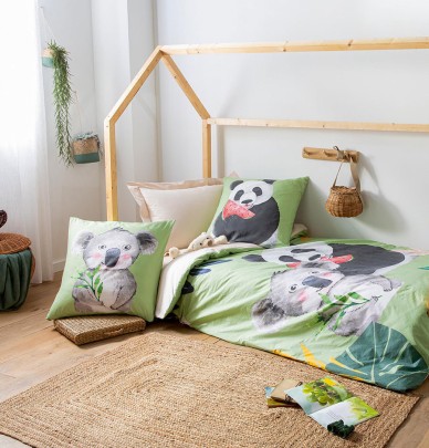 Parure de lit enfant Panda Tradilinge